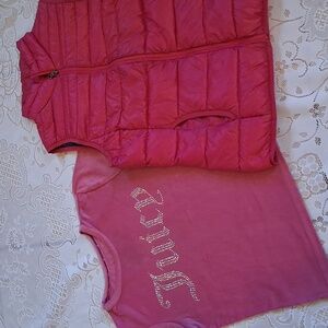 Lerros Hot Pink Puffer Vest With Storage  Bag, with Bonus JUICY tee